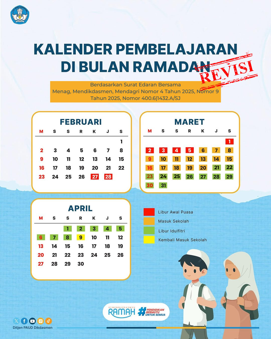 Surat Edaran Libur Sekolah Lebaran 2025 Keluar, Menhub Dudy Apresiasi Mendikdasmen, Menag, serta Mendagri